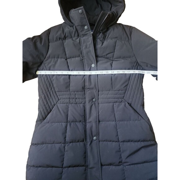 Lands' End Quilted Down Winter Puffer Coat Women's Size Medium Black Stretch - Picture 6 of 10